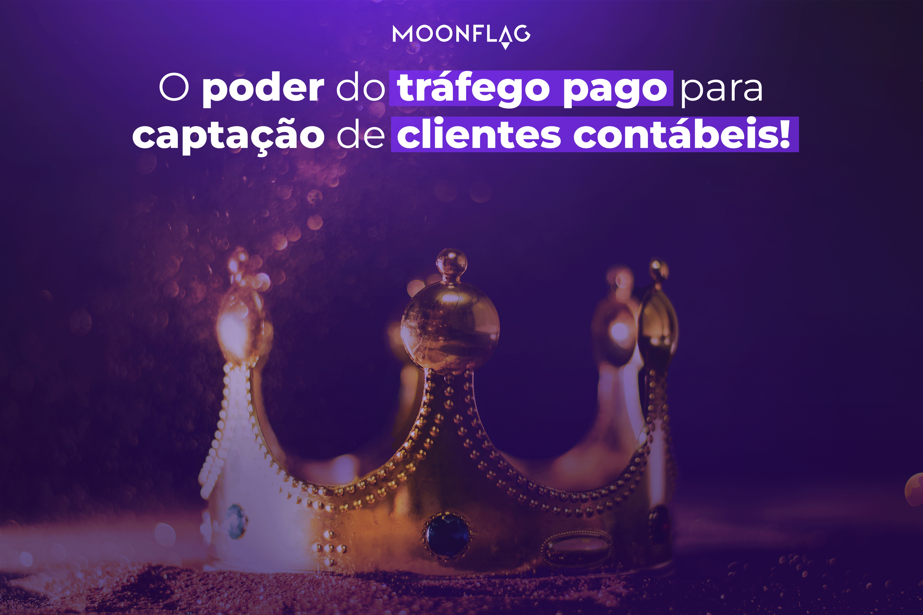 uma coroa simbolizando o tráfego pago para captação de clientes