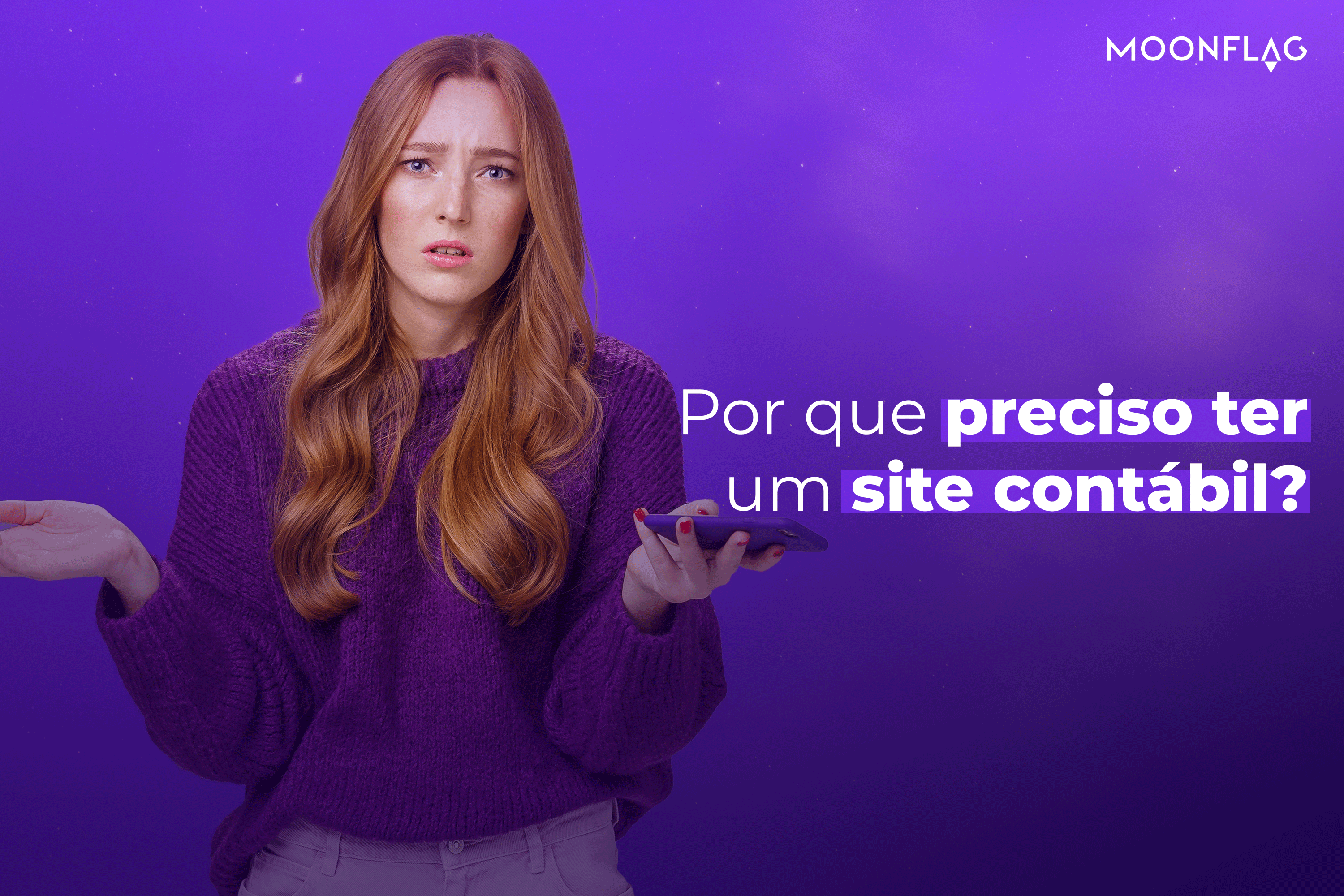 mulher tentando entender por que precisa ter um site contábil